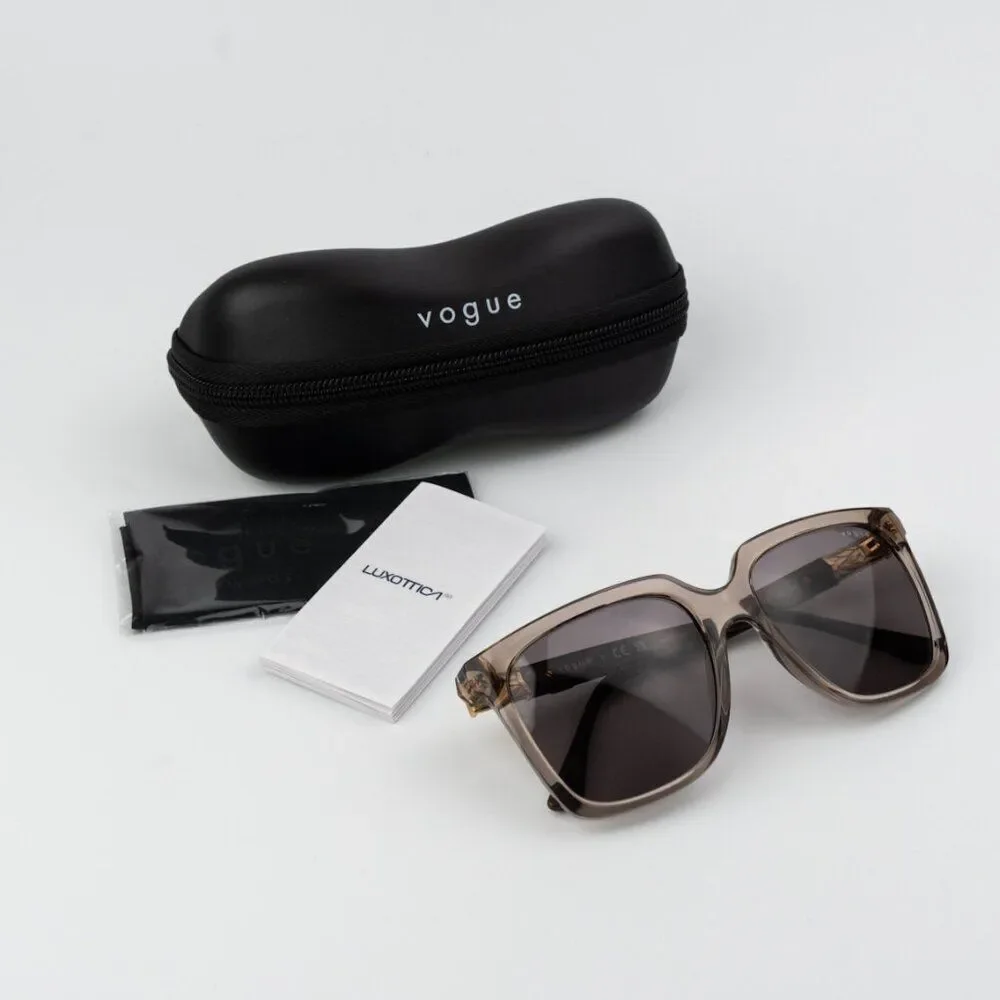 SALE! Vogue Women Sunglasses Transparent Brown Square VO5476SB 29407N54 NEW